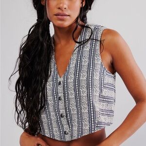 NWT Free People Field of Flowers Vest